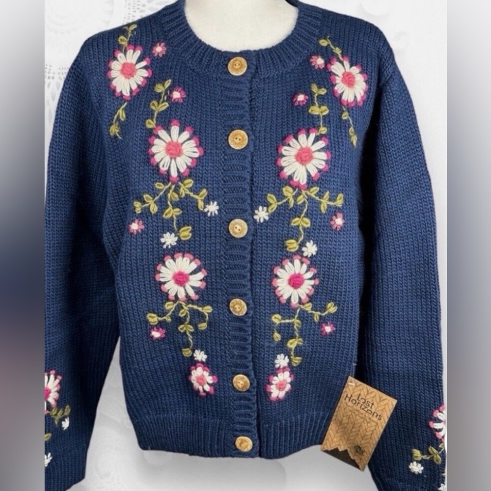 “Olivia Embroidered Cardigan” by Lost Horizons. New with tags from Sundance. - Picture 2 of 9